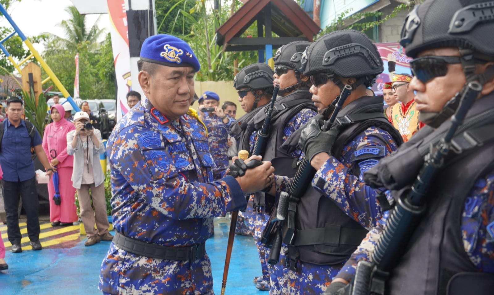 Kapolda Kalteng Hadiri Syukuran HUT Ke 73 Polairud di Mako Ditpolairud Polda Kalteng