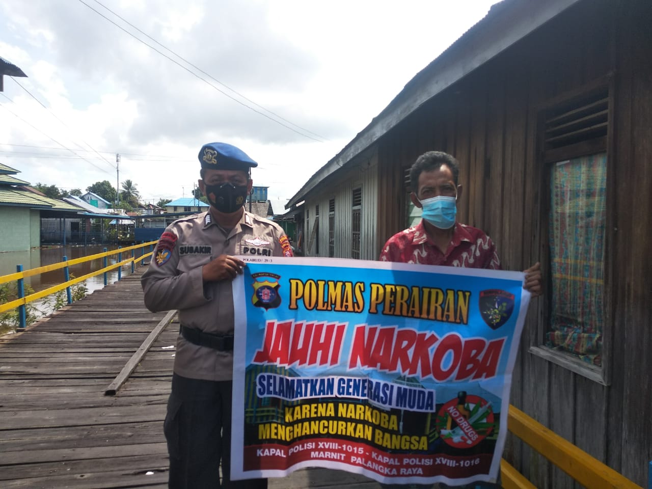 Jangan Sekali Coba - Coba! , Personel Mako perwakilan Palangkaraya Ditpolairud Sosialisasikan Bahaya Narkoba