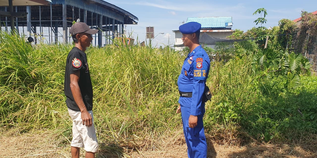 Kemarau Panjang, Ditpolairud Sambang Warga Palangkau Baru Sampaikan Hal Ini