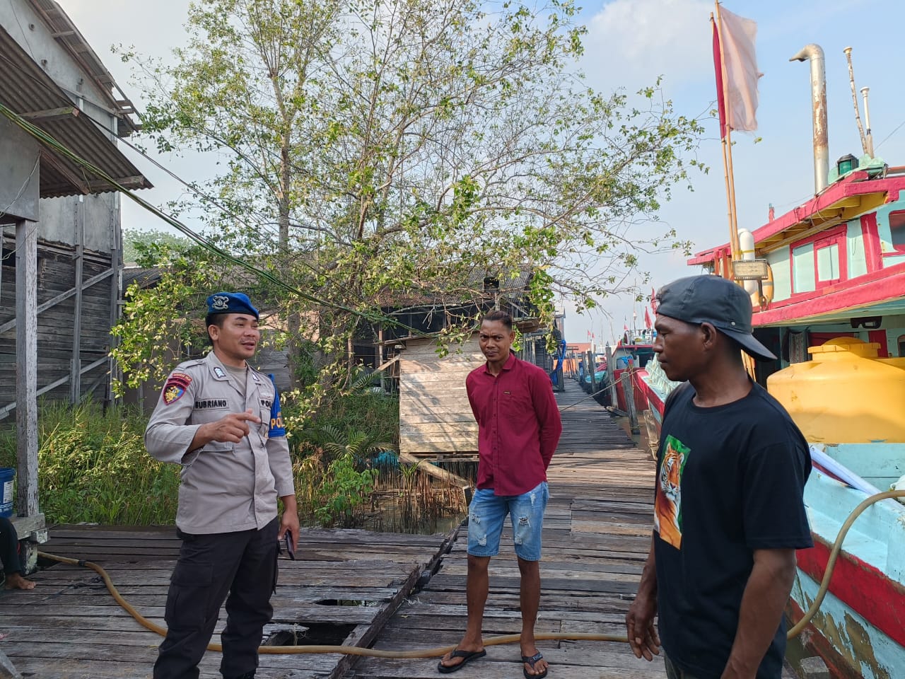 Jaga Stabilitas Kamtibmas, Ditpolairud Sambangi Warga Kuala Jelai