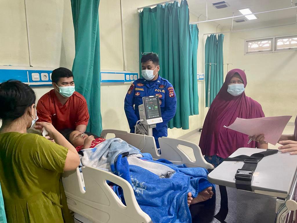 Quick Respon, Personel Ditpolairud Rujuk Bocah Ke Rumah Sakit Dr Murjani Sampit