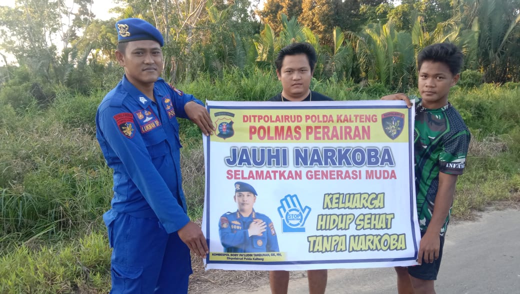 Konsumsi Narkoba Hilangkan Masa depan, Personel Ditpolairud Jaga Lingkungan Sekitar Tempat Tugas dari Narkoba