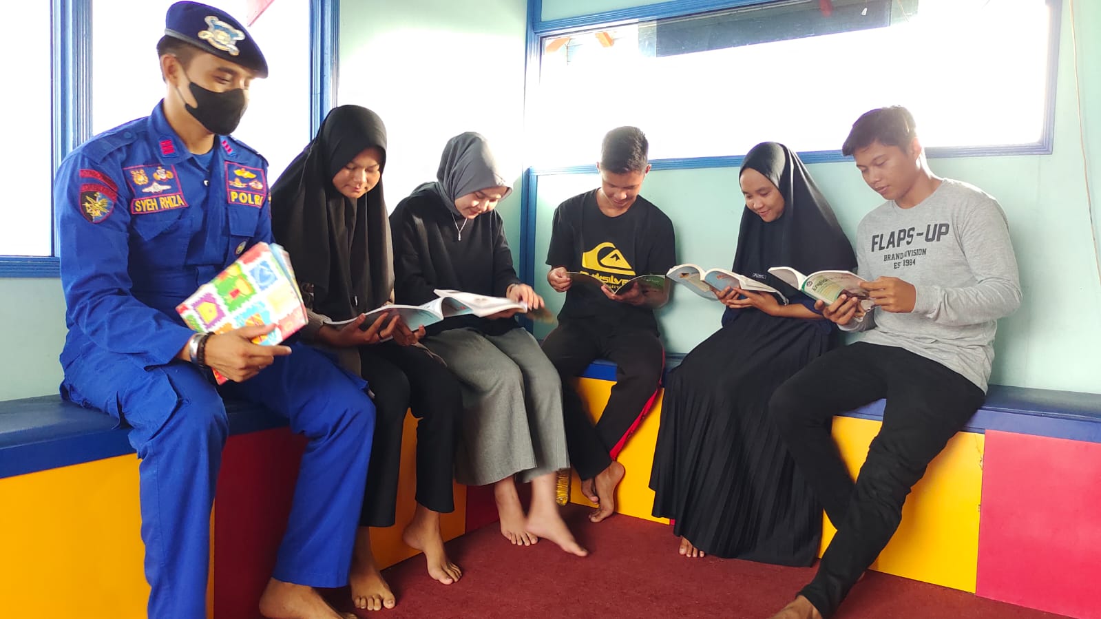 Akhir Pekan Pelajar Kunjungi PBMH Ditpolairud Palangkau Lama