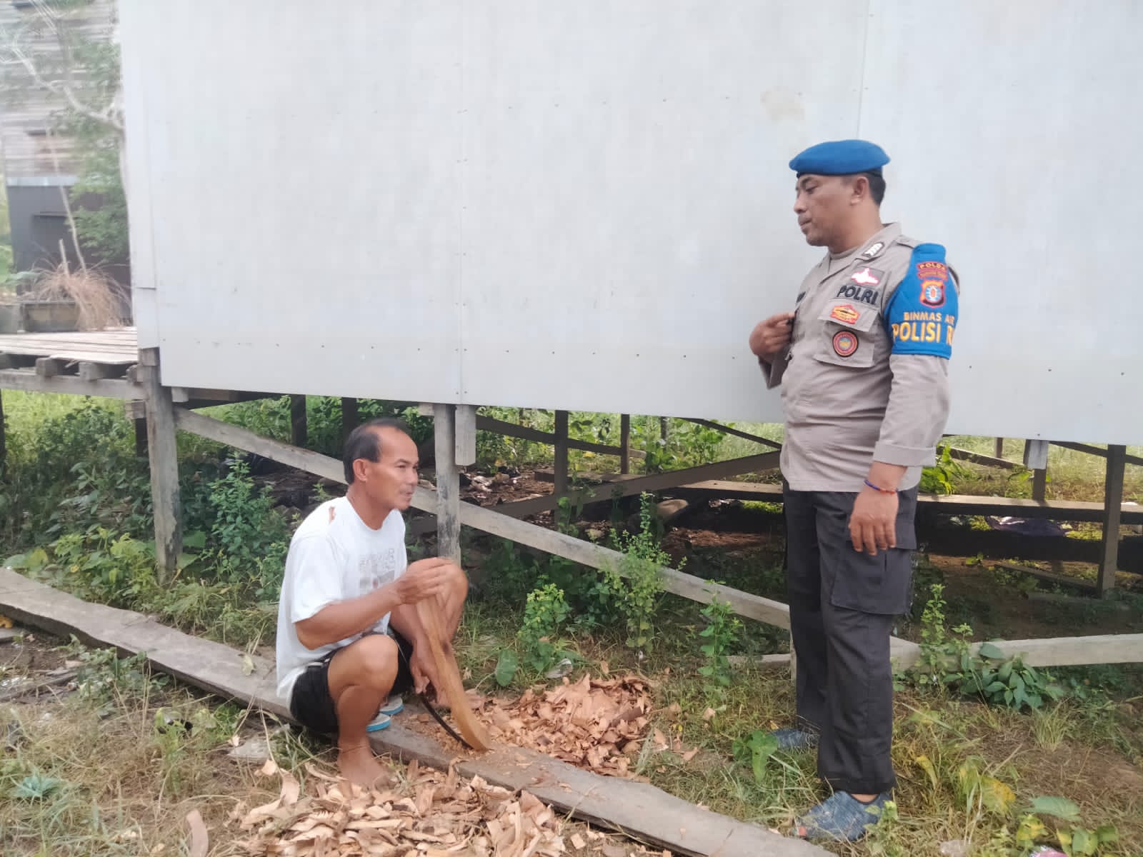 Kemarau Panjang, Ditpolairud Sambang Warga Tumbang Mangkutup Sampaikan Hal Ini