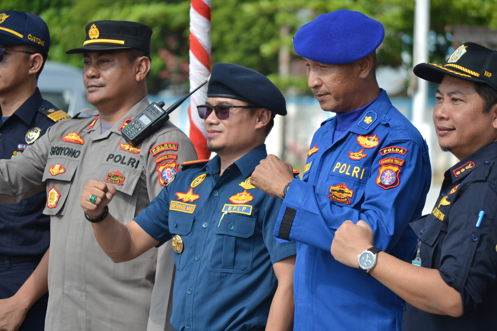 Ditpolairud Polda Kalteng Ikuti Apel Kesiapan Angkutan Lebaran 1444 H di Pelabuhan Habaring Hurung Sampit