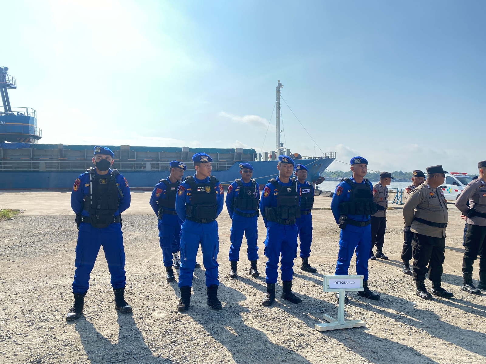 Ditpolairud Polda Kalteng Ikuti Apel Kesiapan Angkutan Lebaran 1444 H di Pelabuhan Habaring Hurung Sampit