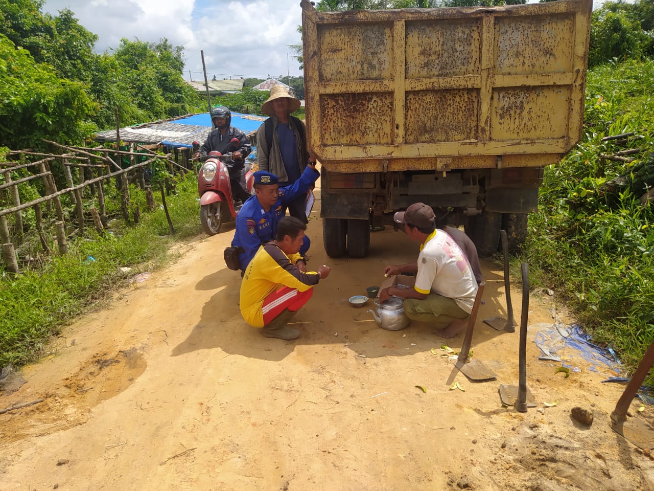 Sapa Warga Desa Pendulangan, Ditpolairud Sisipkan Pesan Kamtibmas