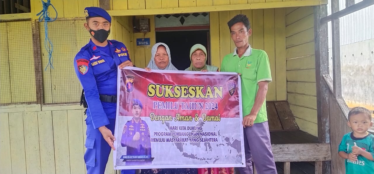 Jelang Pesta Demokrasi 2024, Personel Ditpolairud Sampaikan Hal Ini Pada Masyarakat Desa Tanjung Putri