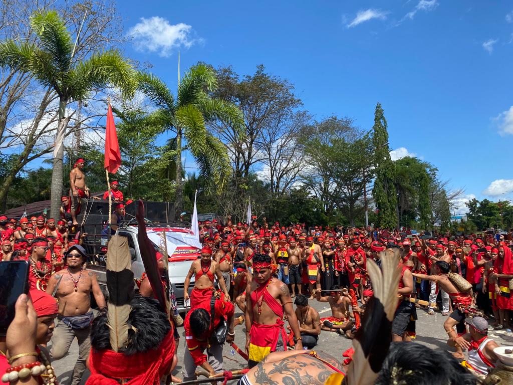 Demo Ormas TBBR Di Kantor Bupati Kotim, Ditpolairud Back up Polres Kotim