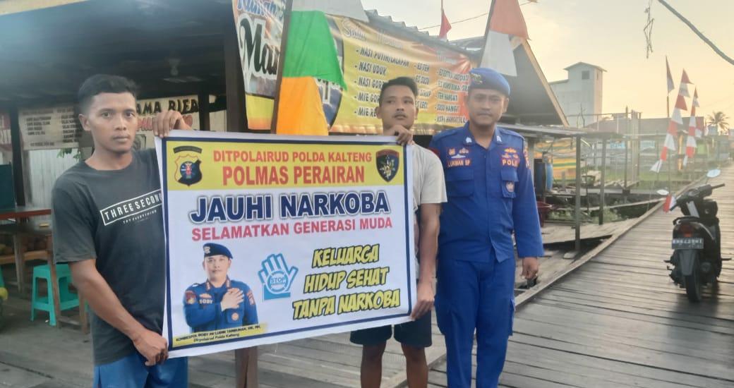 Intens Imbau Para Pemuda, Personel Ditpolairud Mako Perwakilan Das Arut ingatkan Akan Bahaya Narkoba