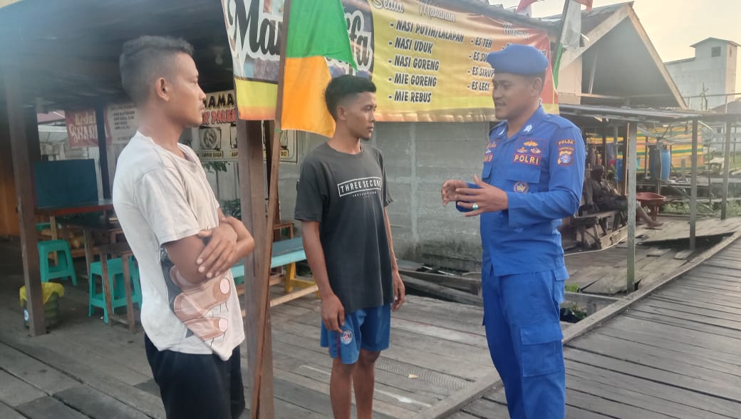 Intens Imbau Para Pemuda, Personel Ditpolairud Mako Perwakilan Das Arut ingatkan Akan Bahaya Narkoba