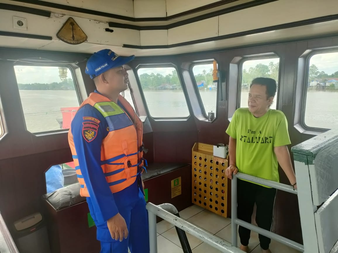 Masifkan Patroli Di Das Kahayan, Ditpolairud Ajak Pelayar Utamakan Keselamatan