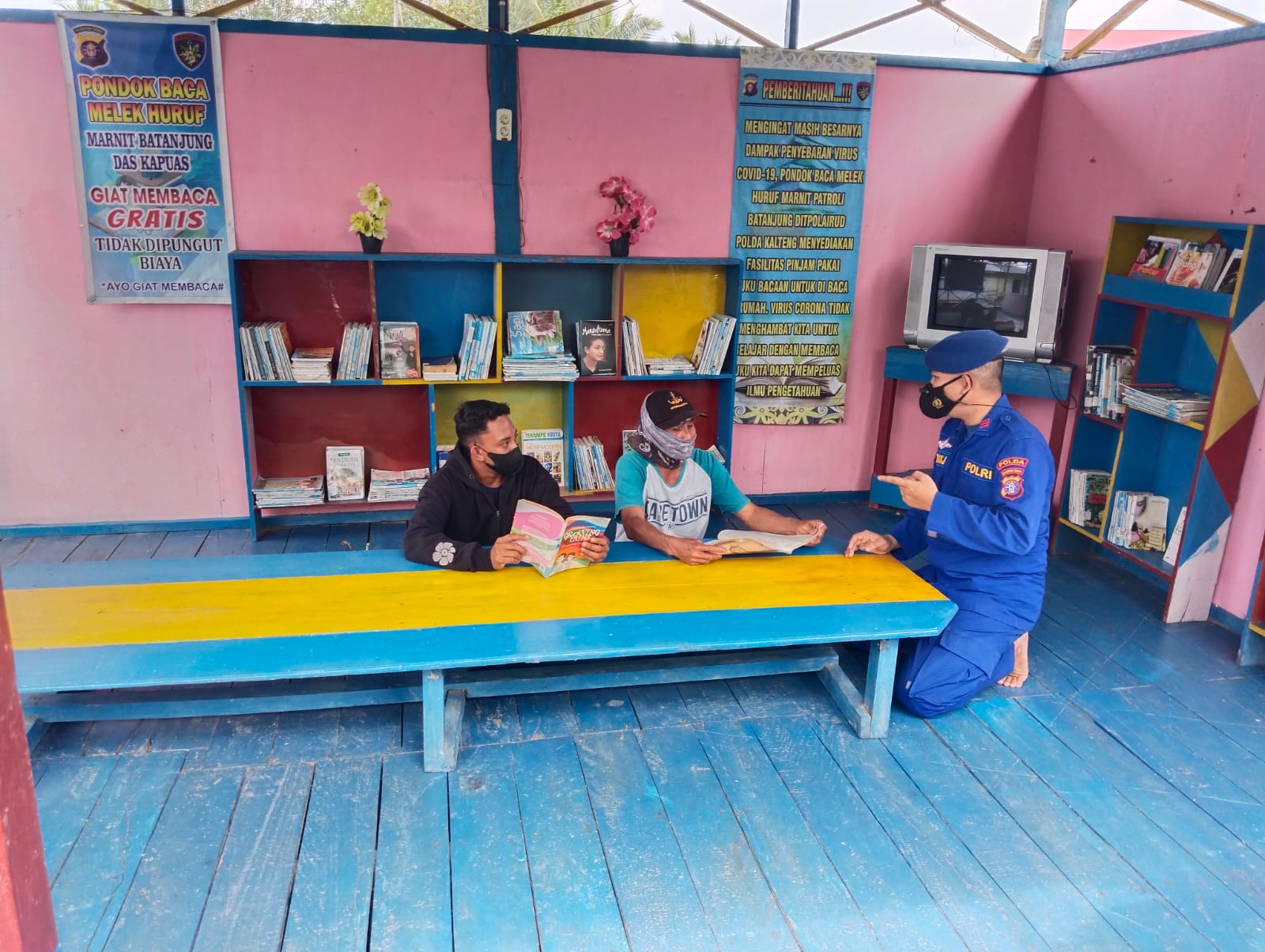 Ajarkan Cara Efektif Dalam Membaca, Personel Ditpolairud Sampaikan Ini