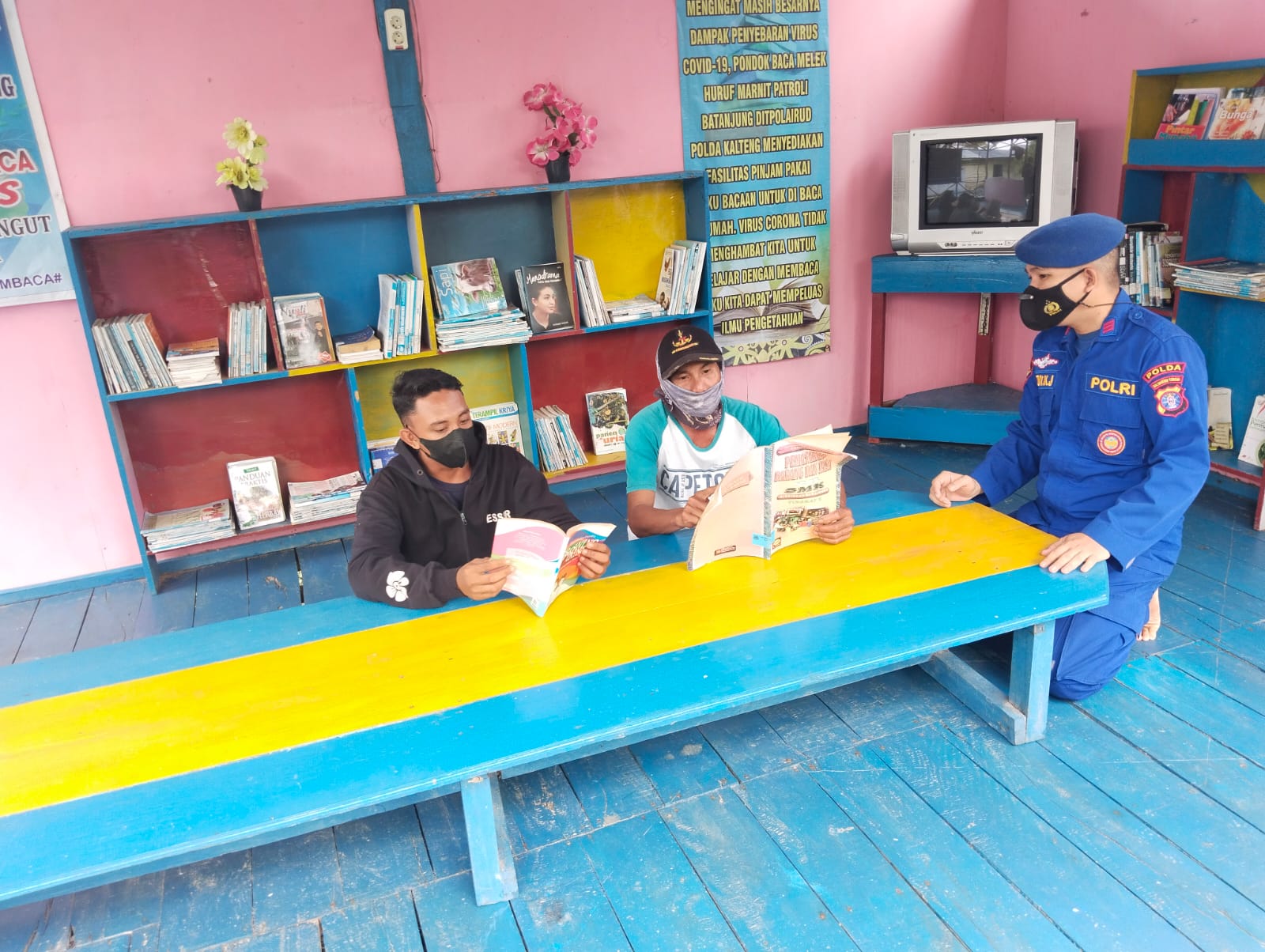 Ajarkan Cara Efektif Dalam Membaca, Personel Ditpolairud Sampaikan Ini