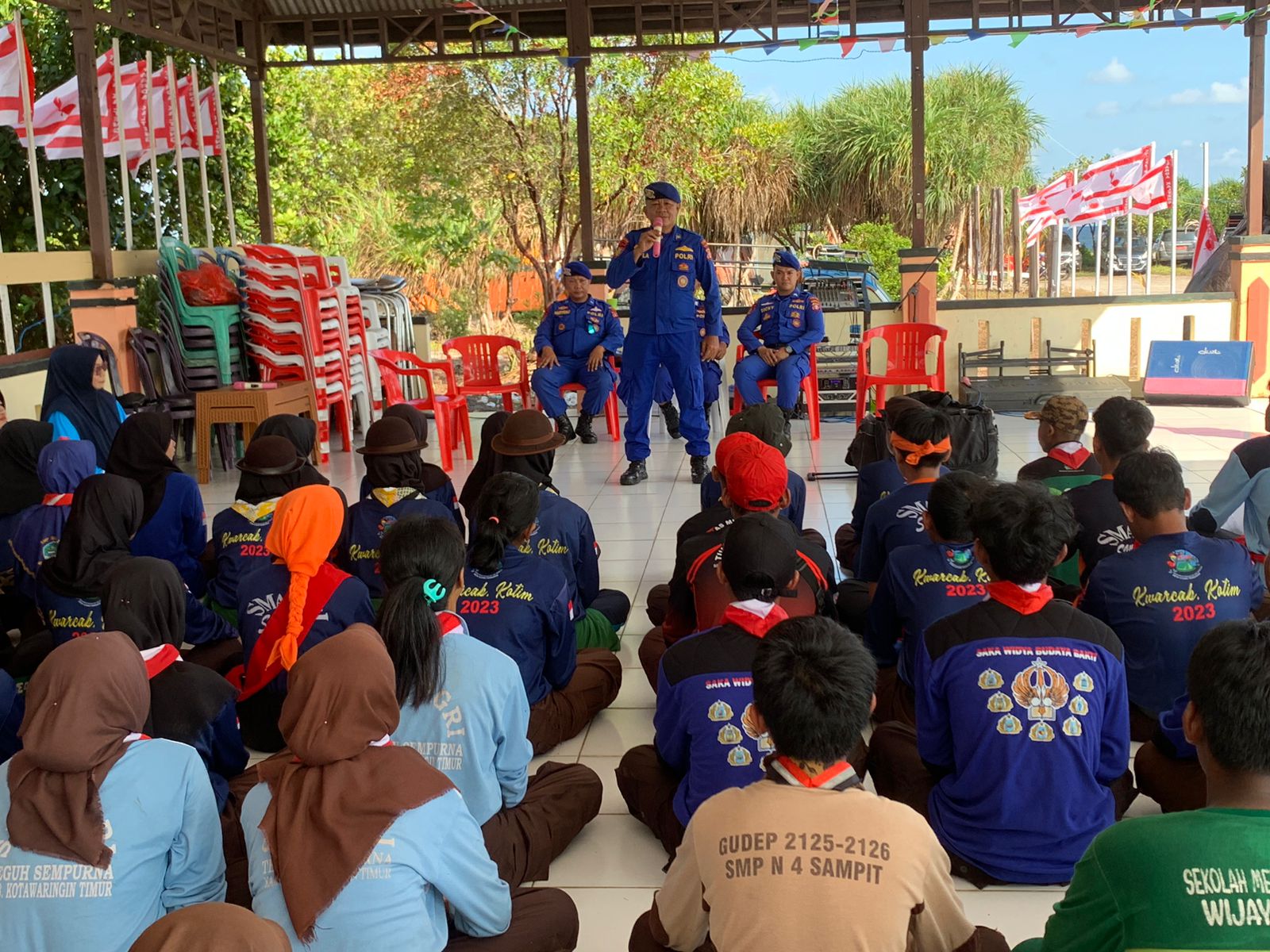 Berikan Rasa Aman Kepada Peserta Kemah, Ditpolairud Lakukan Sosialisasi dan PAM
