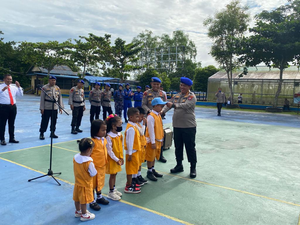 Penuh Keceriaan, Anak - Anak TK Kemala Bhayangkari 18 Sampit Kunjungi Mako Ditpolairud Polda Kalteng