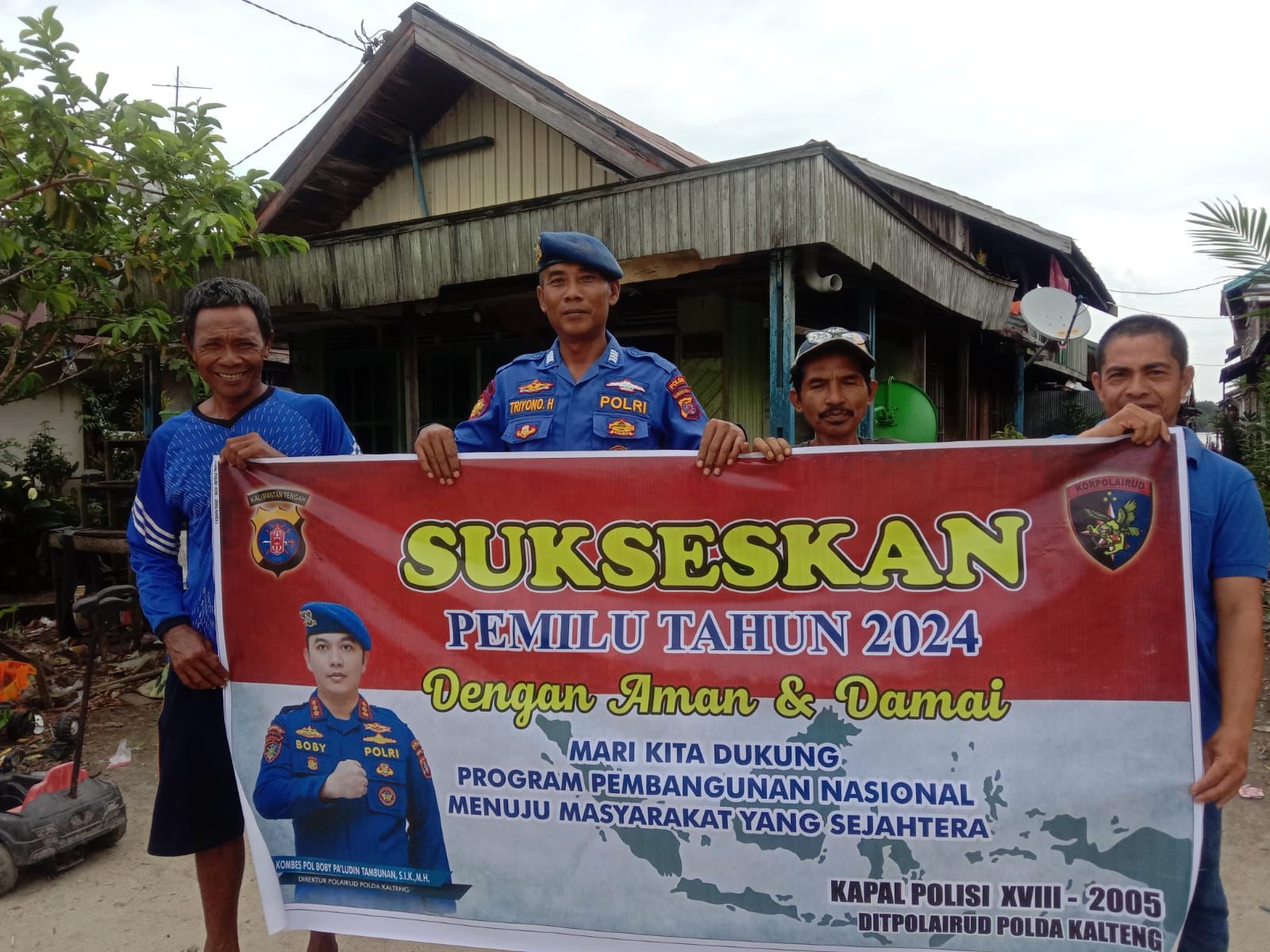 Jelang Pemilu 2024 , Personel Kapal Polisi XVIII 2005 Berikan Imbauan Untuk Tidak Mudah Terhasut Isu Pemecah Belah Persatuan