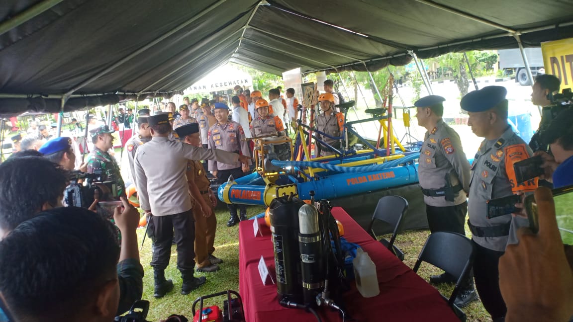 Personel Ditpolairud Mengikuti Apel Penanggulangan Karhutla Di Mapolda Kalteng