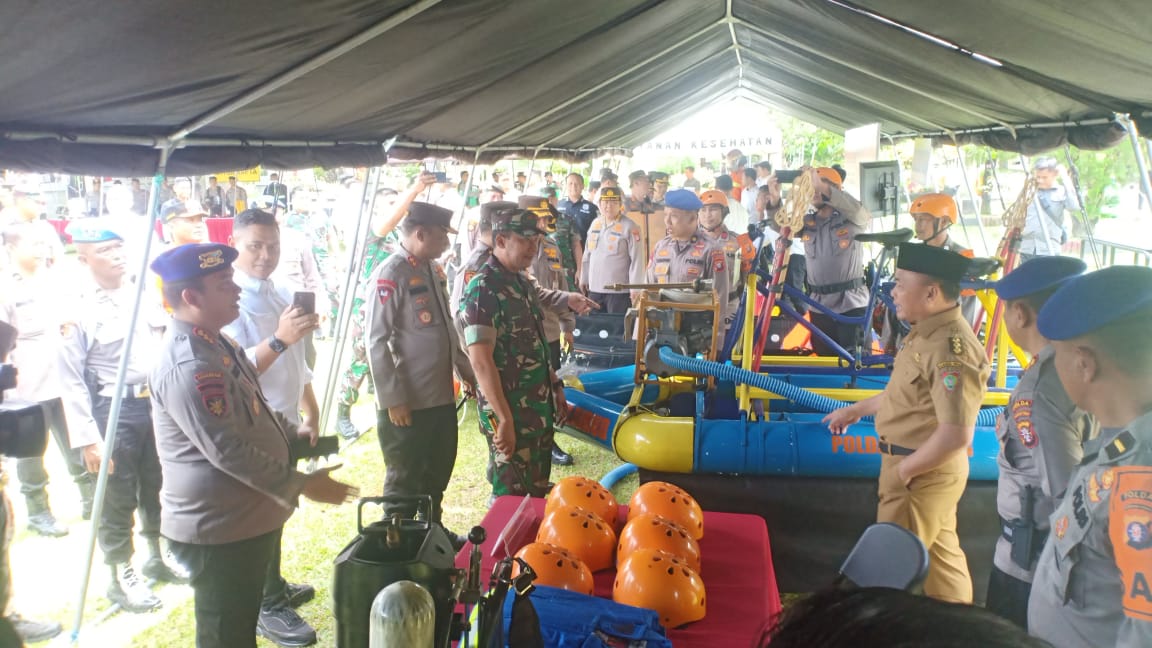 Personel Ditpolairud Mengikuti Apel Penanggulangan Karhutla Di Mapolda Kalteng