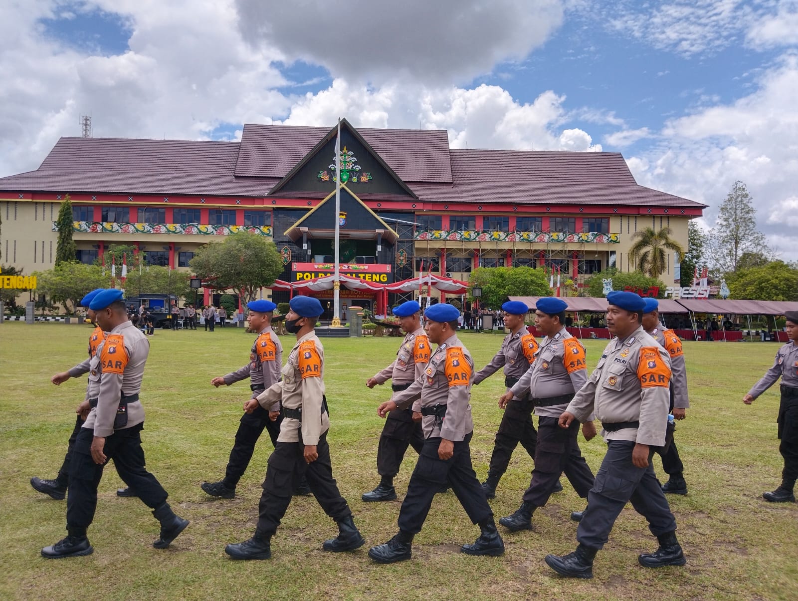 Personel Ditpolairud Mengikuti Apel Penanggulangan Karhutla Di Mapolda Kalteng
