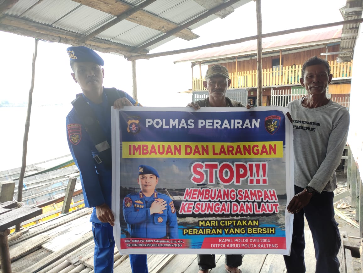 Ditpolairud Sosialisasikan Dampak Membuang Sampah Di Sungai Dan Laut