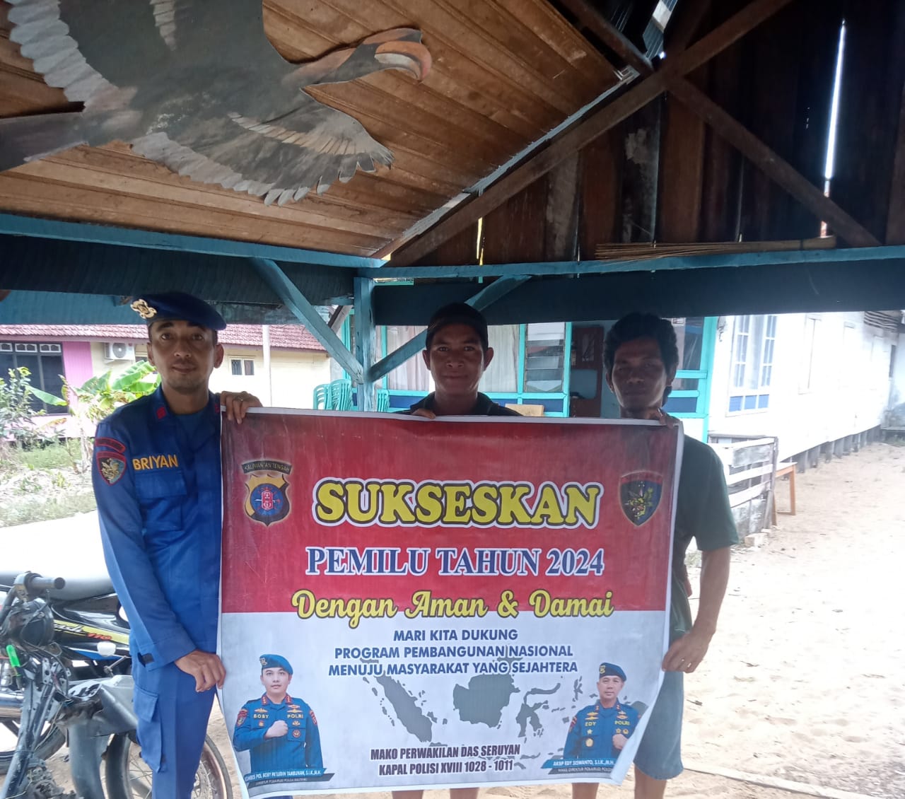 Sosialisasikan Pemilu Damai, Ditpolairud Ajak Warga Seruyan Jaga Kambtimas
