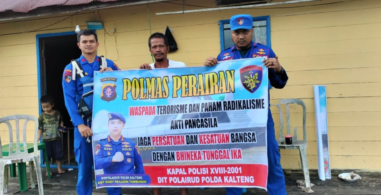 Pentingnya Jaga Persatuan Bangsa, Personel KP XVIII 2001 Ditpolairud Sosialisasikan Bahaya Terorisme dan Paham Radikalisme