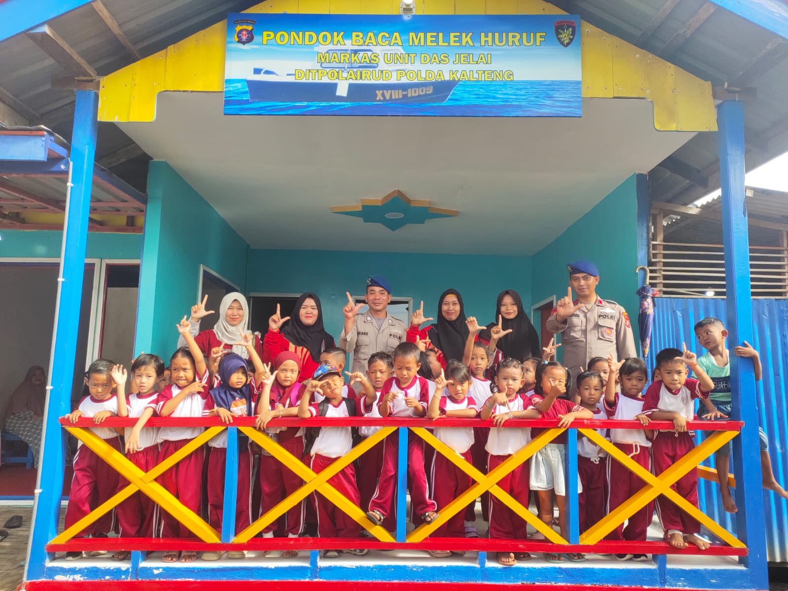 Pondok Baca Mako Perwakilan Kuala Jelai Ditpolairud Mendapat Kunjungan Dari TK Pembina Jelai