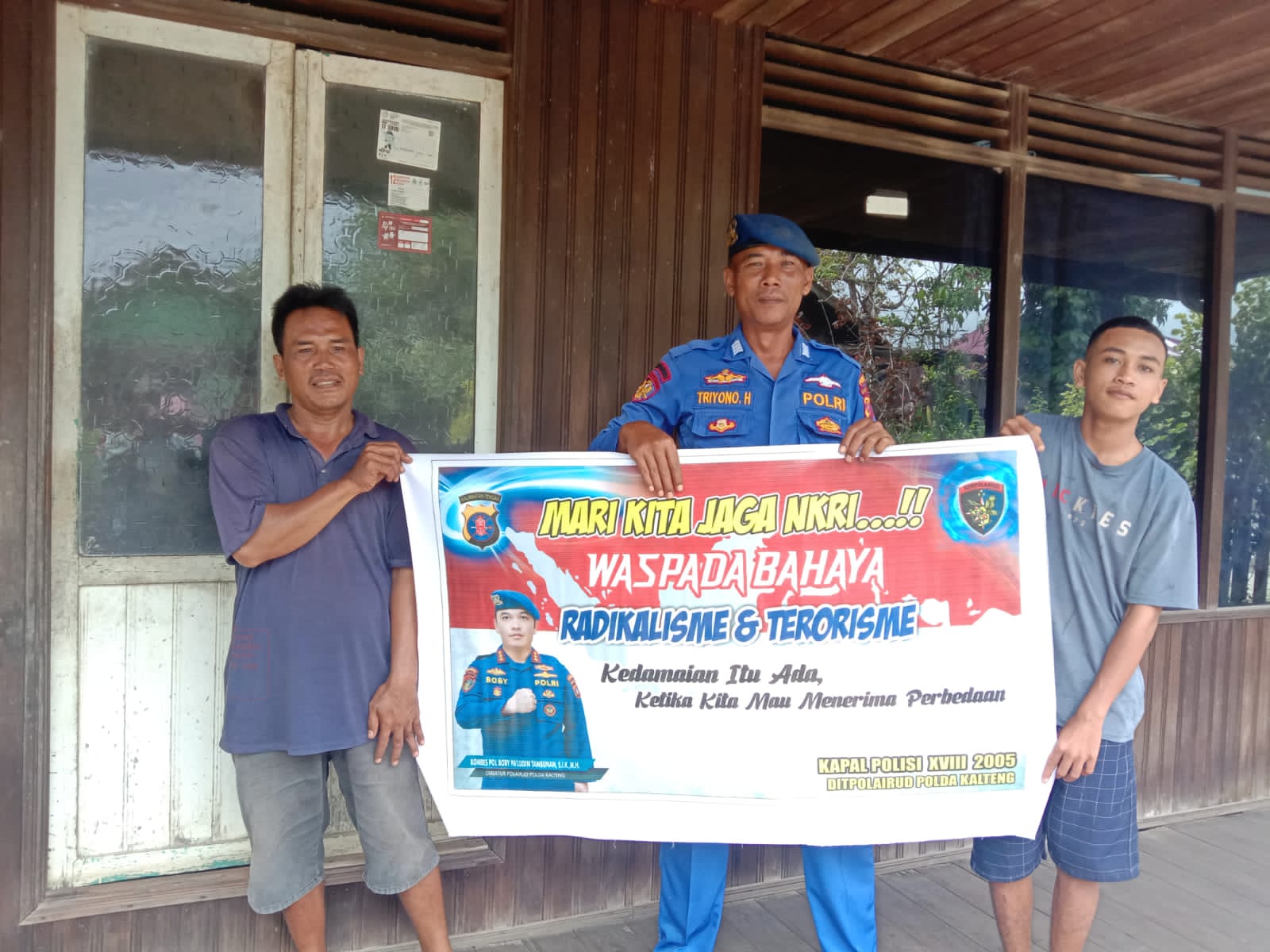 Jaga Kedaulatan NKRI, Ditpolairud Ajak Warga Desa Bengkirai Perangi Aksi Terorisme dan Radikalisme