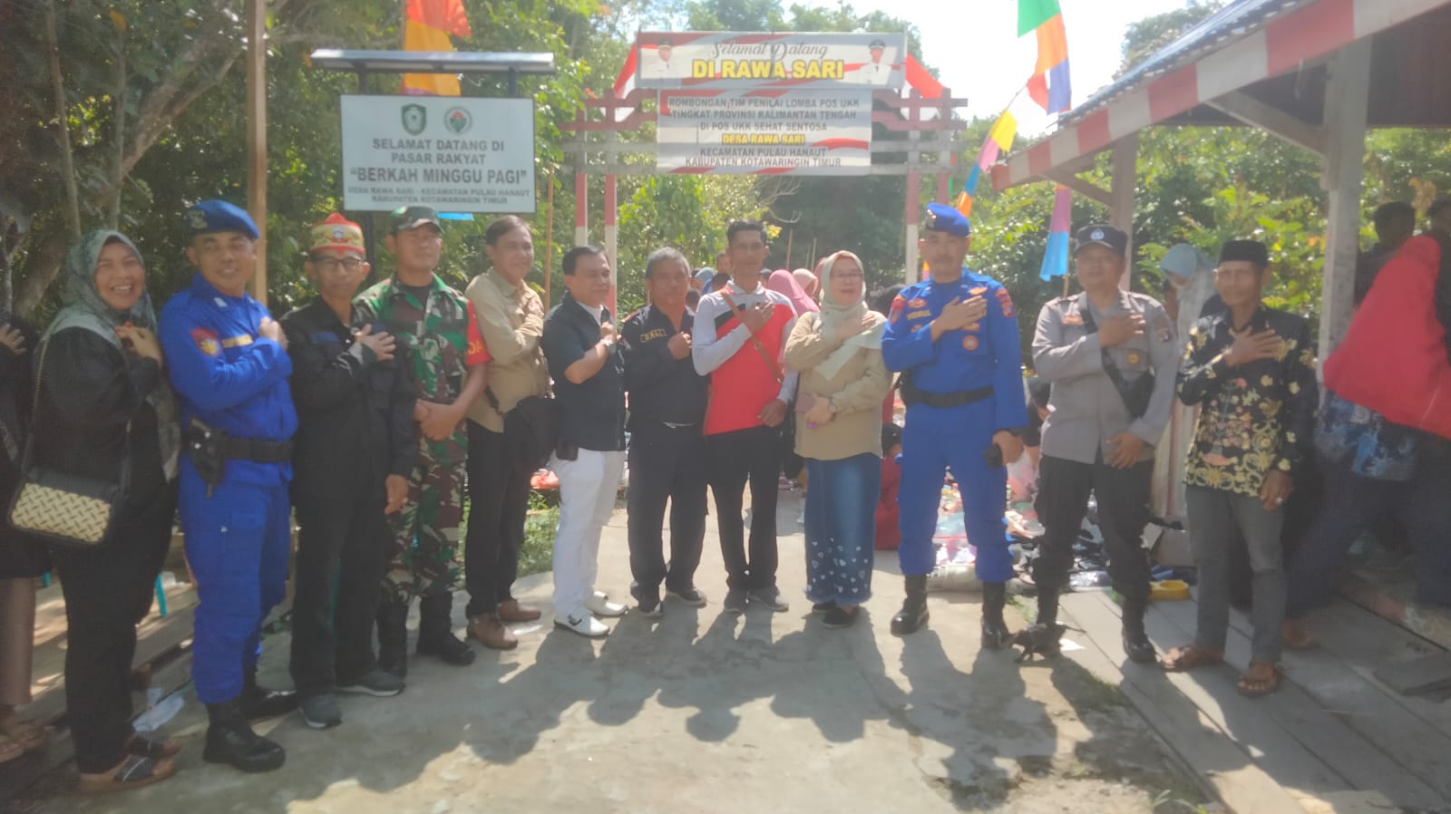 Personel KP XVIII-2006 Ditpolairud Hadiri Undangan Peresmian Pasar Rakyat Desa Rawasari