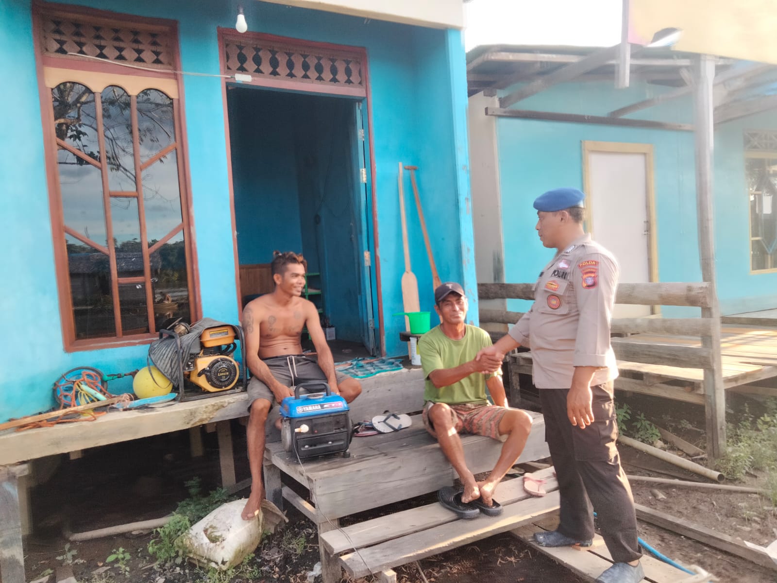 Personel Ditpolairud, Ajak Pemuda Desa Katunjung Berperan Aktif Jaga Kamtibmas