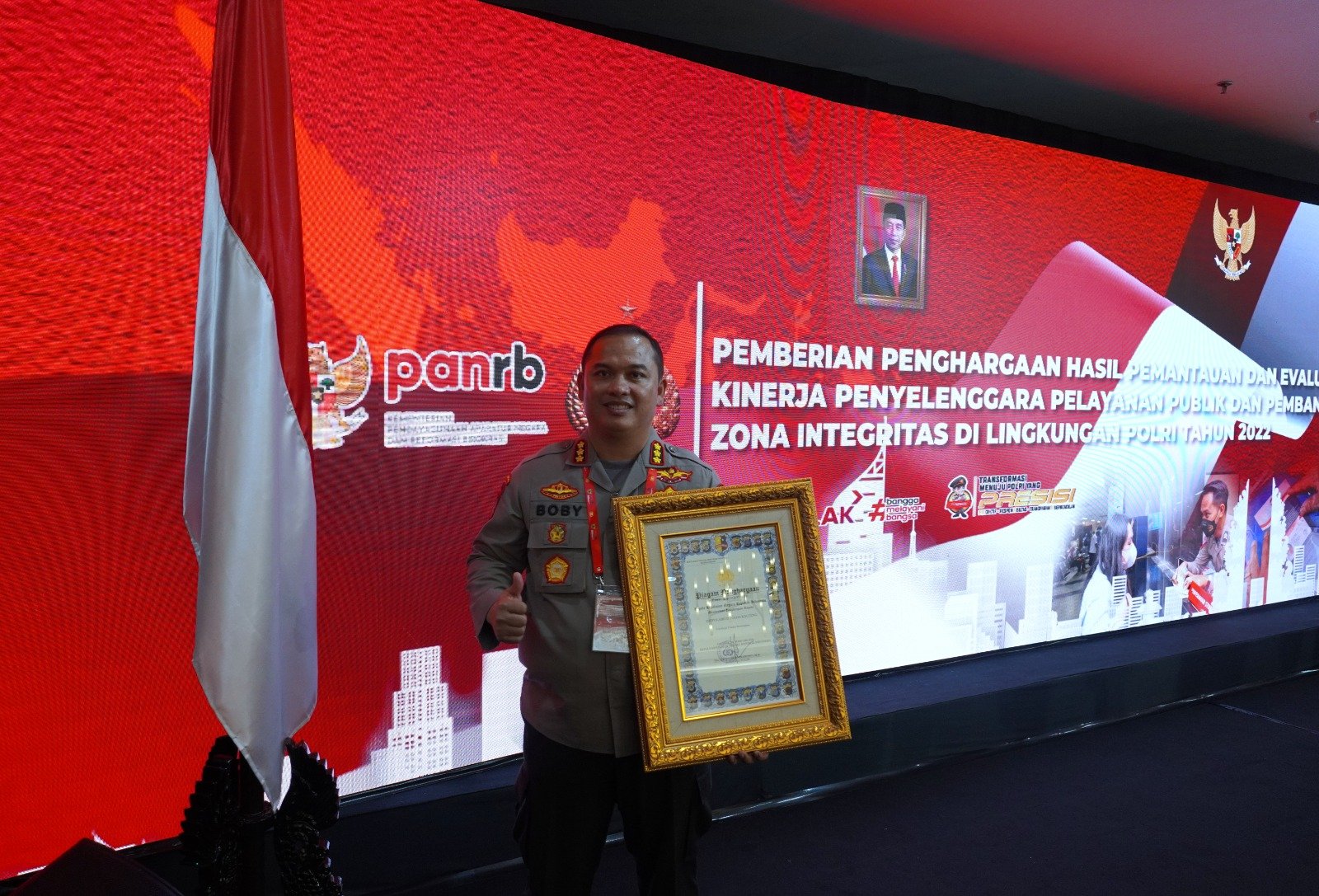 Ditpolairud Terima Penghargaan Unit Kerja Teladan Berintegritas