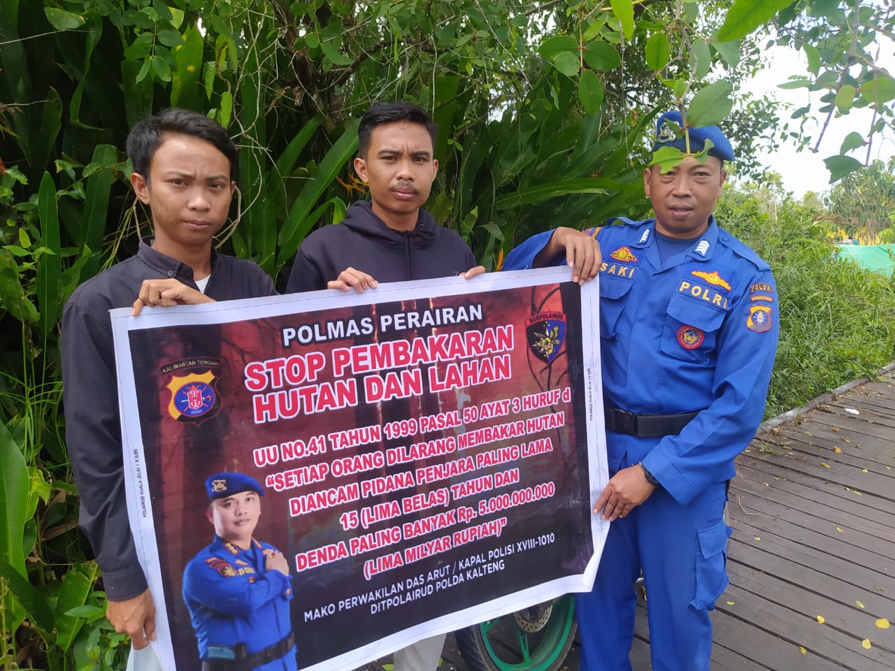 Waspada Karhutla, Personel Ditpolairud Intens Imbau Masyarakat Agar Terjaga dari Karhutla
