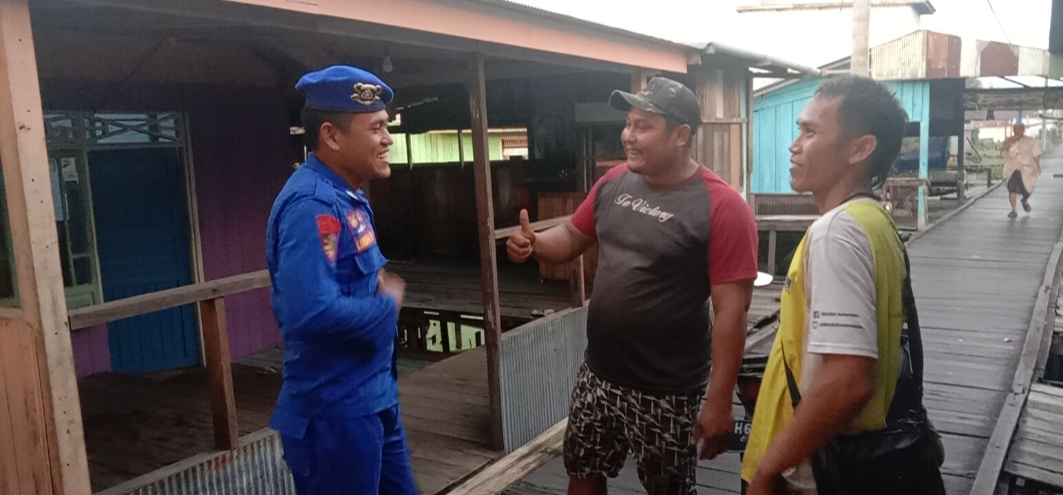 Beri Imbauan Akan Bahaya Narkoba, Ditpolairud Sambangi Masyarakat Pesisir Das Arut