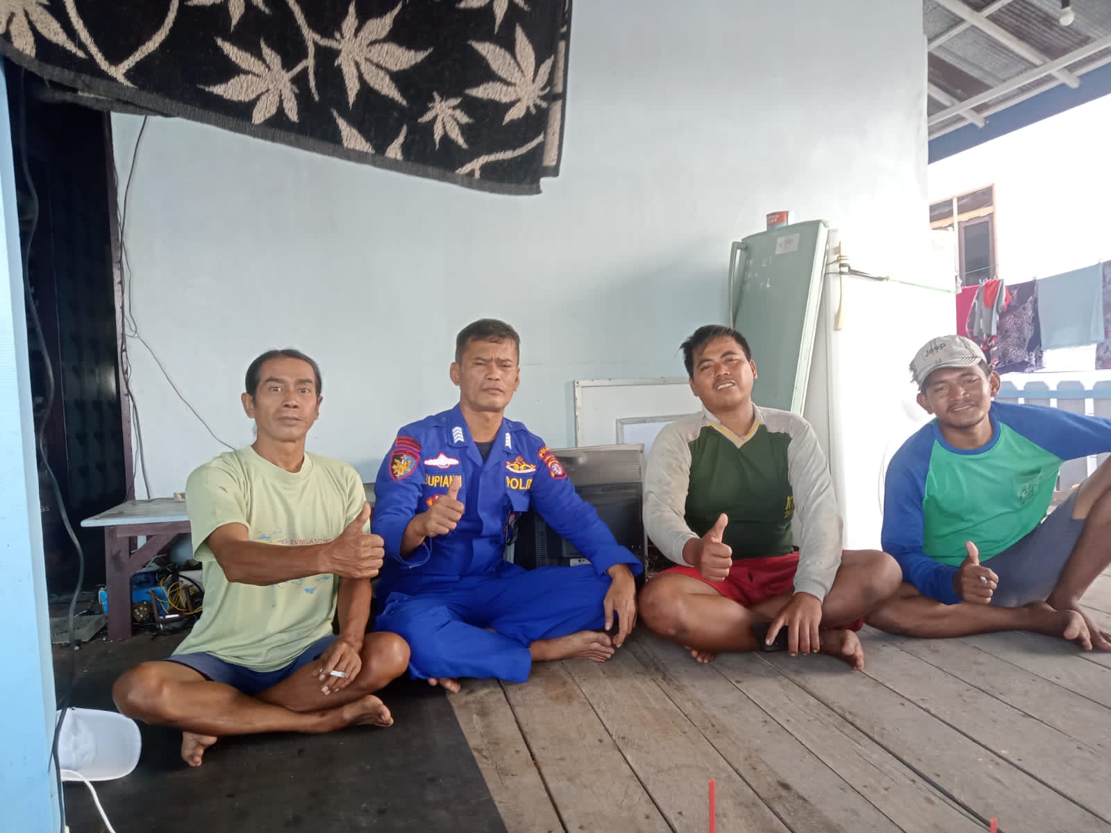 Jaga Sitkamtibmas Pesisir Tetap Kondusif, Personel Ditpolairud Sambangi Warga Desa Sei Undang 