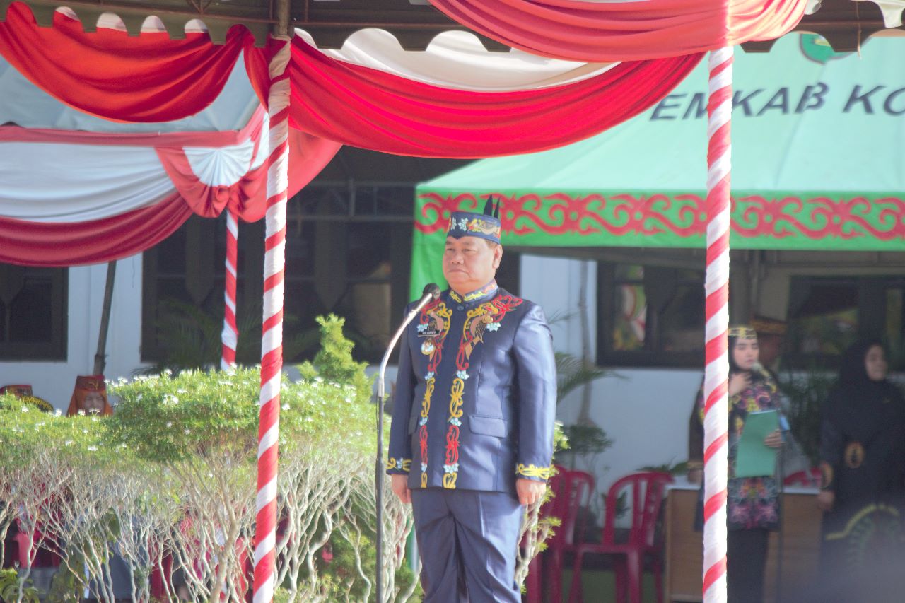 Personel Ditpolairud Ikuti Upacara Harkitnas Di Lapangan Pemda Kotawaringin Timur