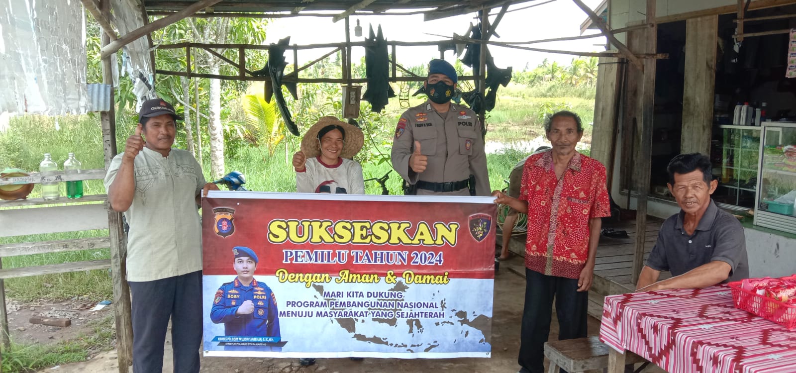 Sukseskan Pemilu Tahun 2024, Ditpolairud Memberikan Imbauan Kepada Warga Pesisir Desa Bahaur