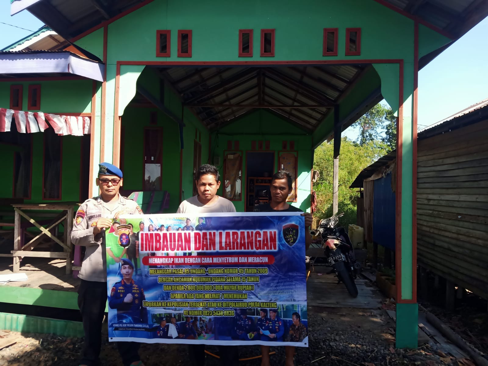 Wujudkan Pemilu Damai, Ditpolairud Sosialisasikan Pemilu Damai di Das Barito