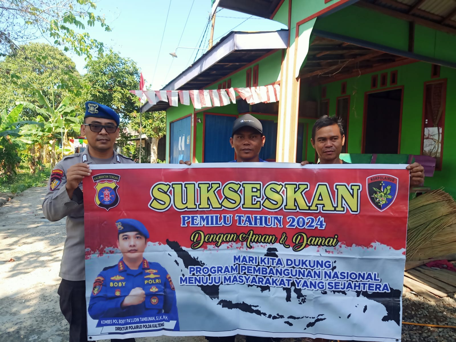 Wujudkan Pemilu Damai, Ditpolairud Sosialisasikan Pemilu Damai di Das Barito