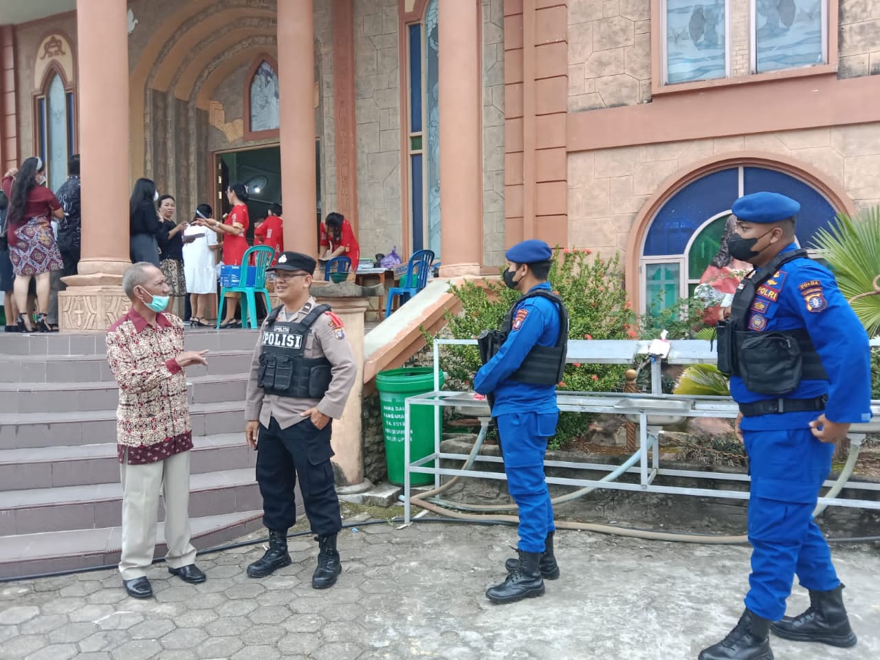 Laksanakan Pengamanan Natal, Ditpolairud Hadirkan Kemananan Jemaat Gereja GKE Imanuel Buntok