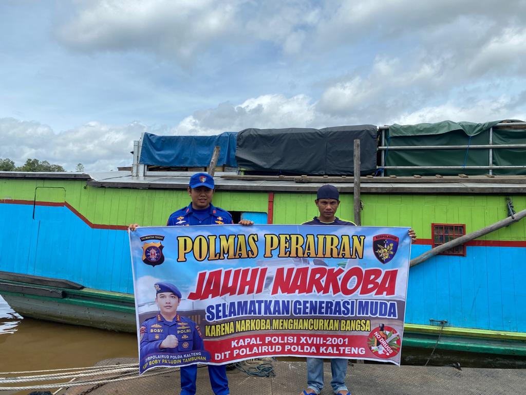 Personel KP XVIII 2001 Ditpolairud Ingatkan Masyarakat Jauhi Narkoba