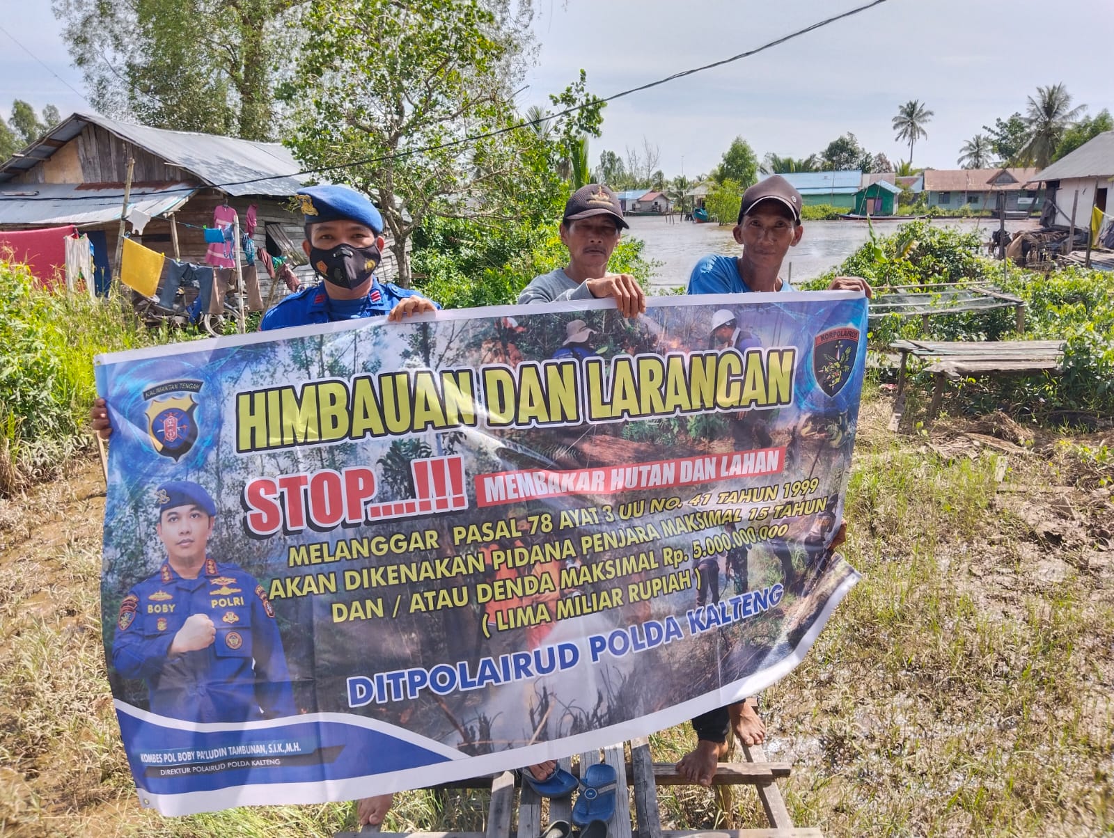 Ajak Masyarakat Peduli Lingkungan, Ditpolairud Imbau Agar Tidak Membakar Lahan