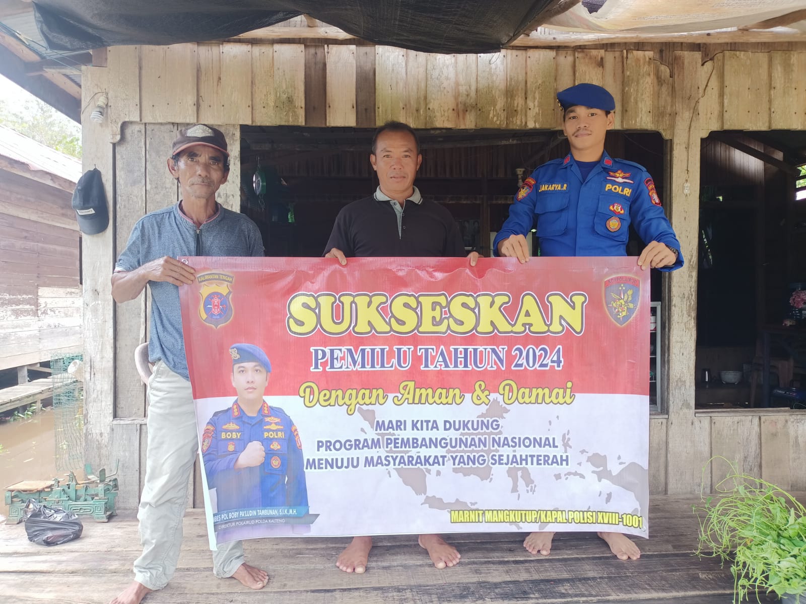 Wujudkan Pemilu Yang Berintegritas, Ditpolairud Polda Kalteng Lakukan Imbauan