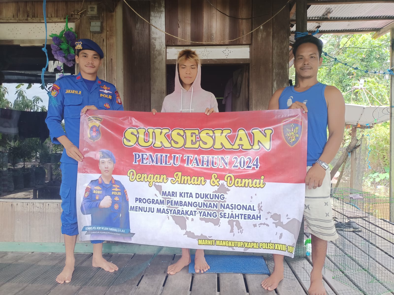 Wujudkan Pemilu Yang Berintegritas, Ditpolairud Polda Kalteng Lakukan Imbauan