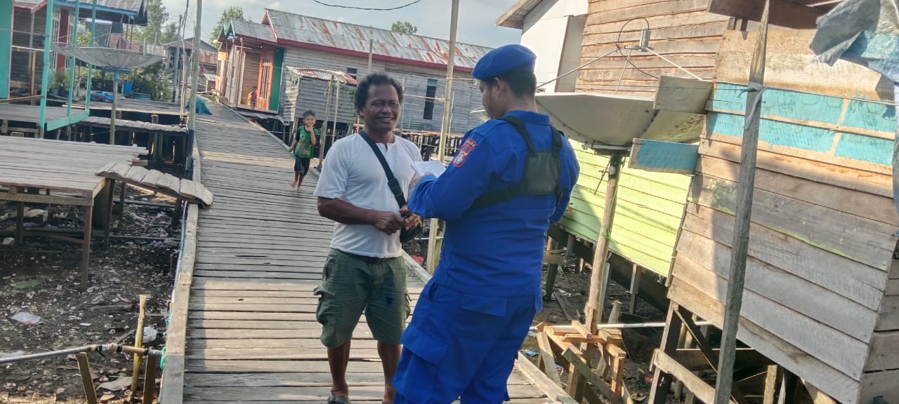 Personel Mako perwakilan Sebangau Laksanakan Giat sambang Masyarakat Di Pesisir Das Sebangau