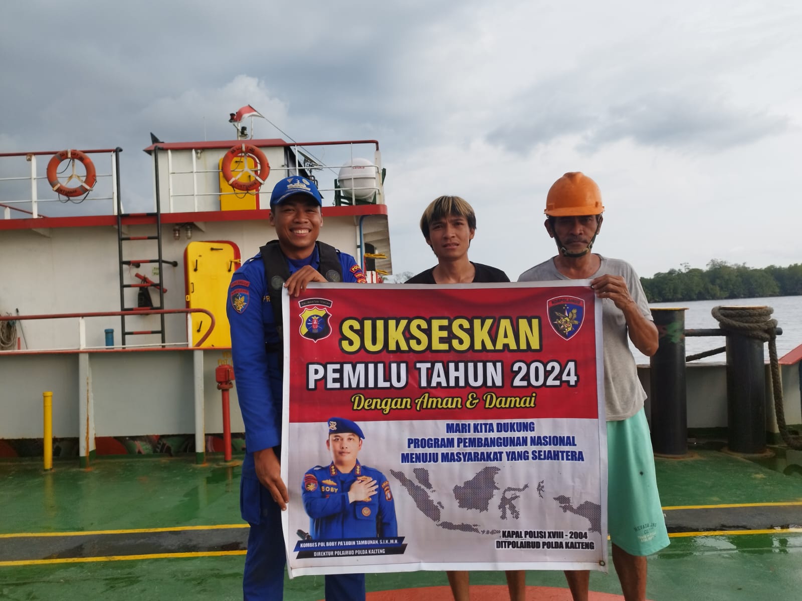 Serukan Pemilu Damai, Ditpolairud Ajak Masyarakat Perairan Dan Pelayar Ikut Jaga Sitkamtibmas