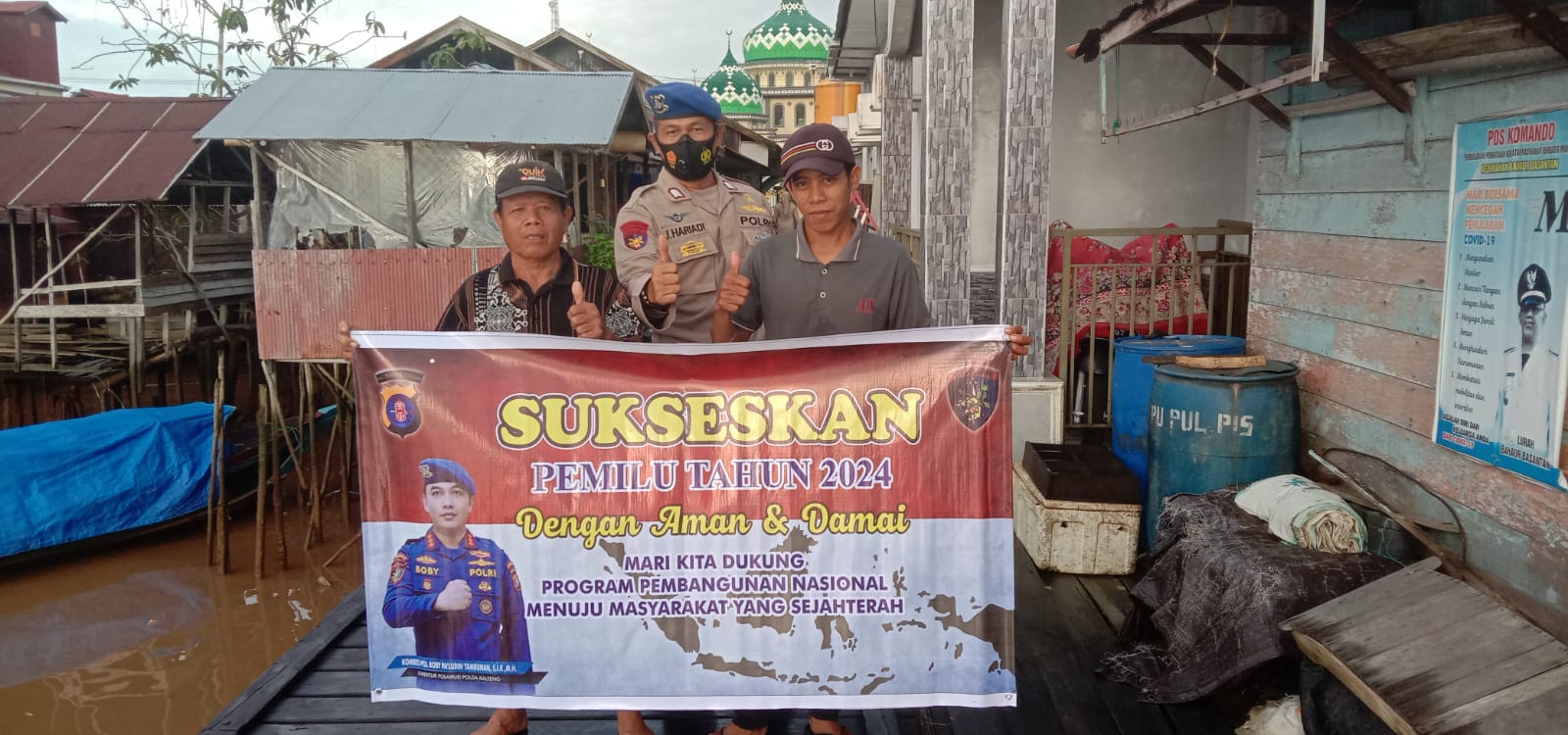 Jelang Pemilu Tahun 2024, Personel Ditpolairud Imbau Masyarakat Pesisir Bahaur