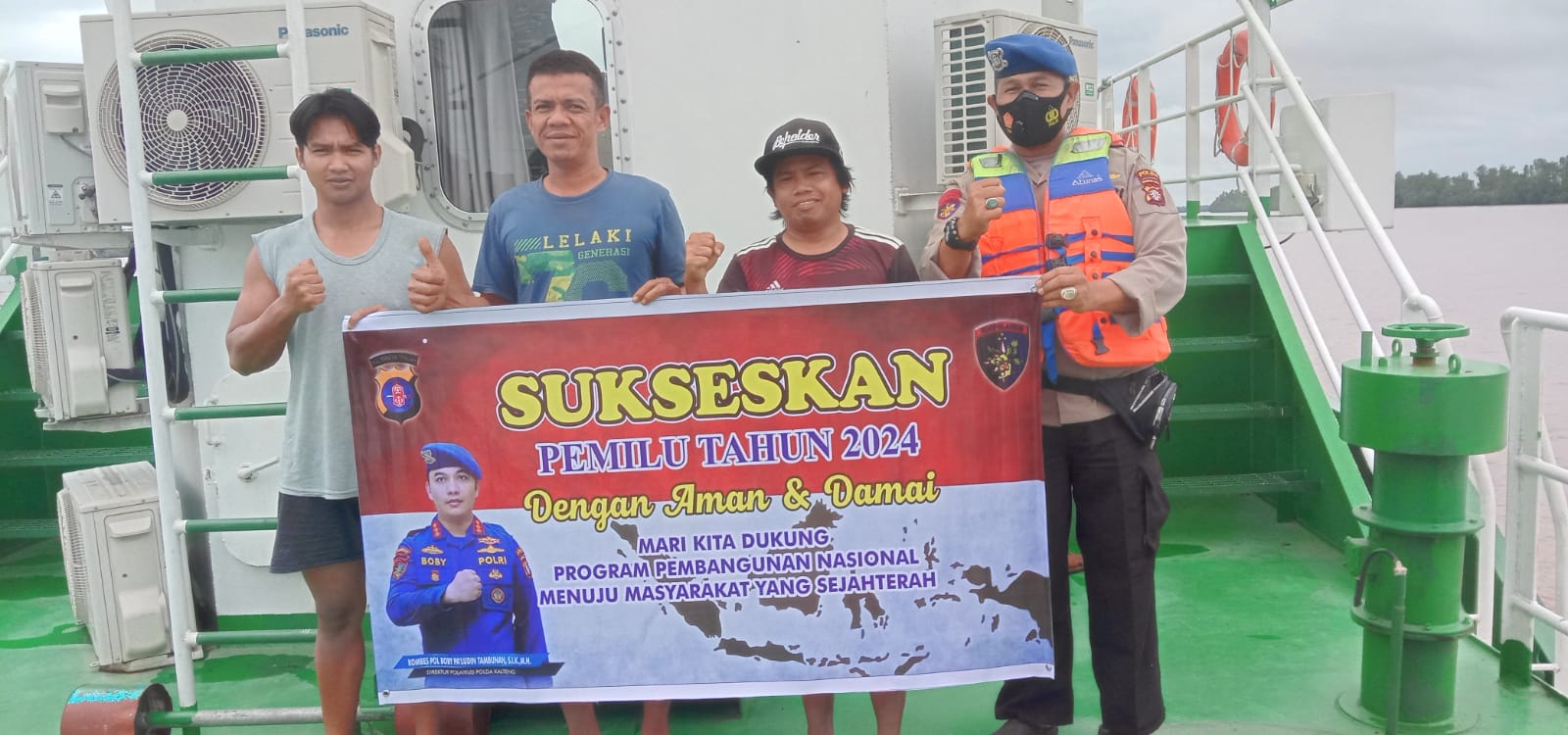 Jelang Pemilu Tahun 2024, Personel Ditpolairud Imbau Masyarakat Pesisir Bahaur