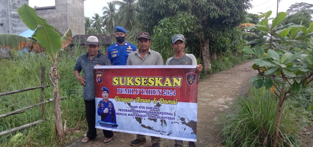 Jelang Pemilu Tahun 2024, Personel Ditpolairud Imbau Masyarakat Pesisir Bahaur