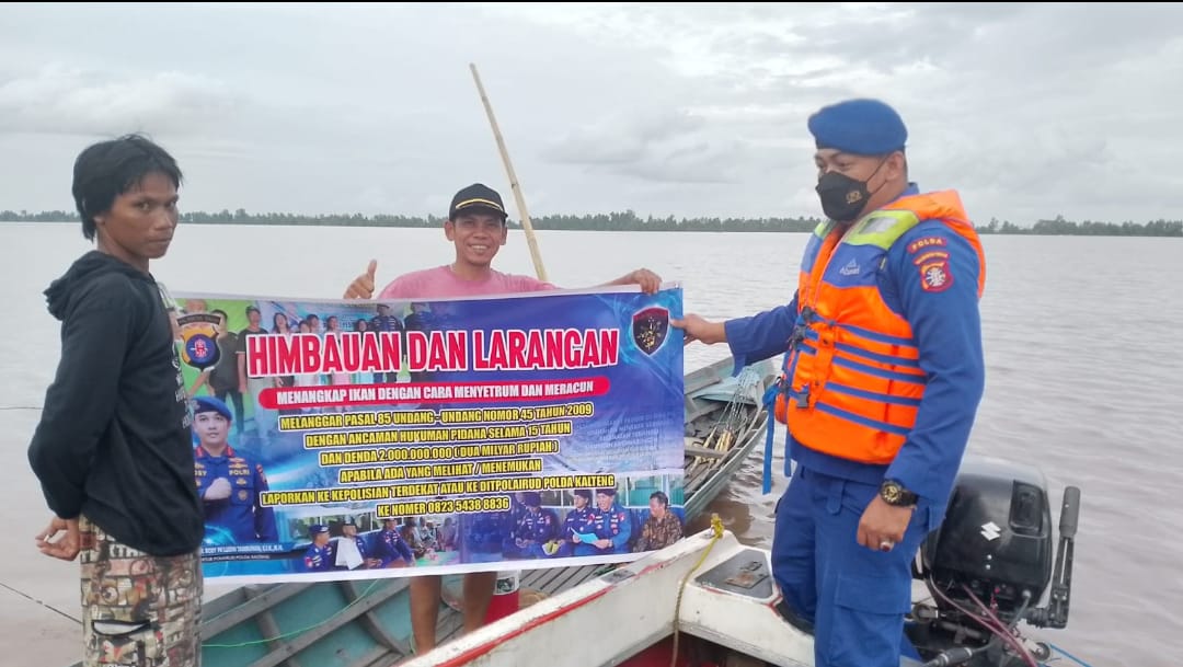 Ditpolairud Memberikan Imbauan Dan Larangan Menangkap Ikan Dengan Cara Menyetrum Dan Meracun